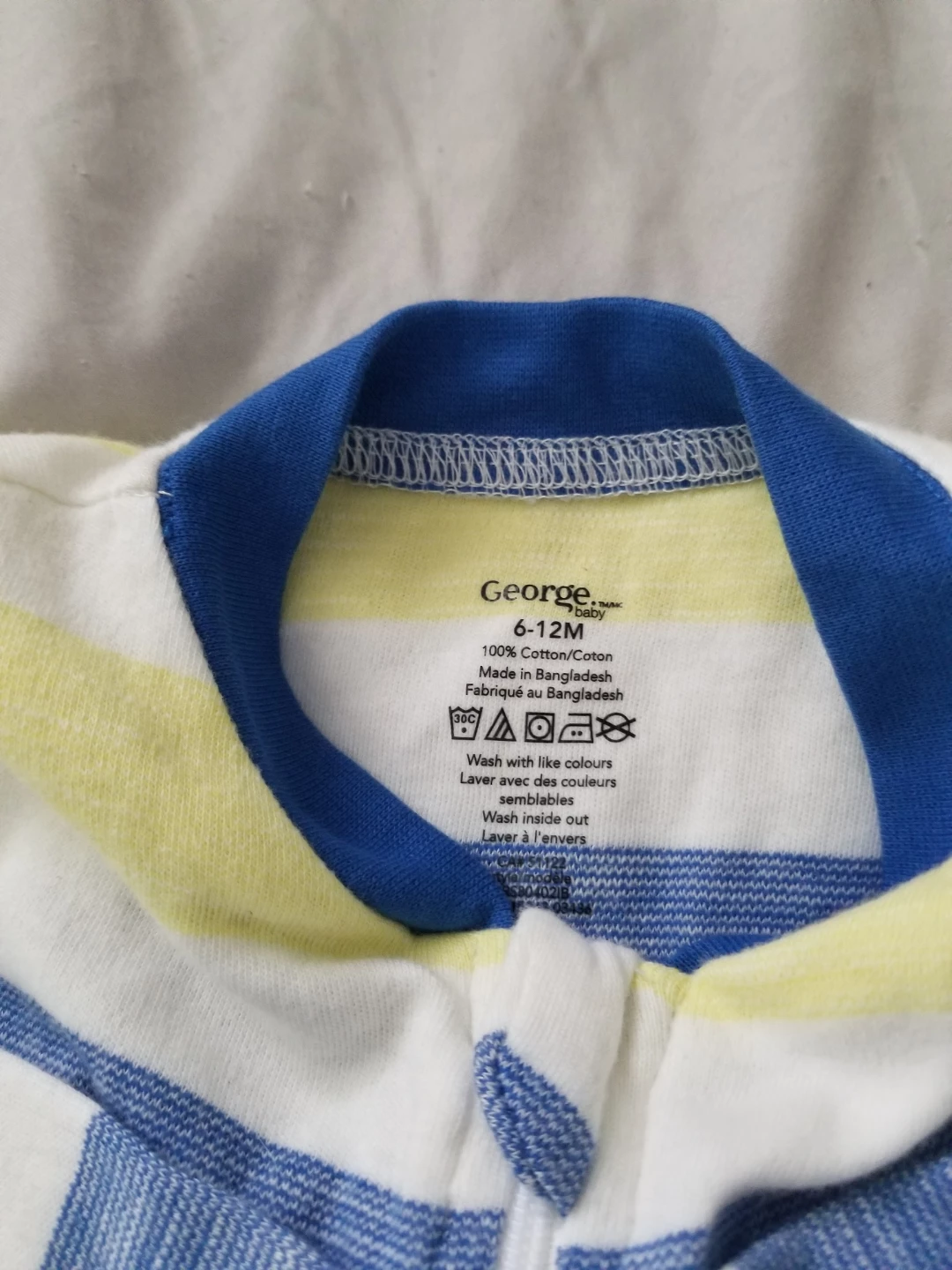 George Baby Striped Footed Pajamas 6-12M - photo 2