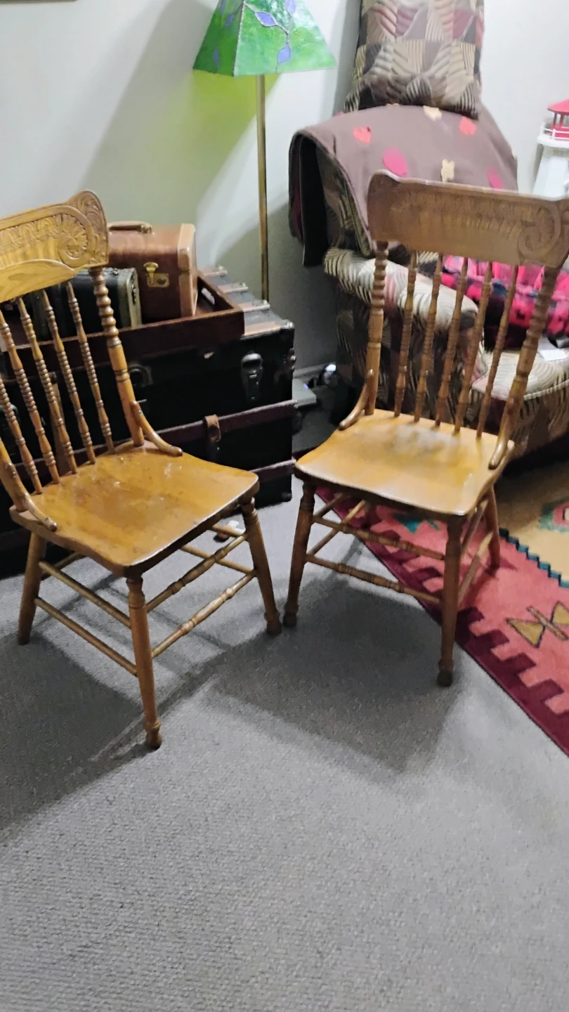Vintage Wooden Accent Chair
