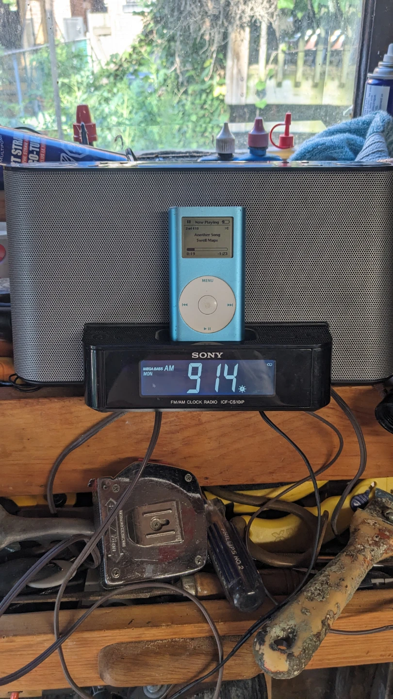 Sony ICF-CS10iP FM/AM Clock Radio with Mega Bass