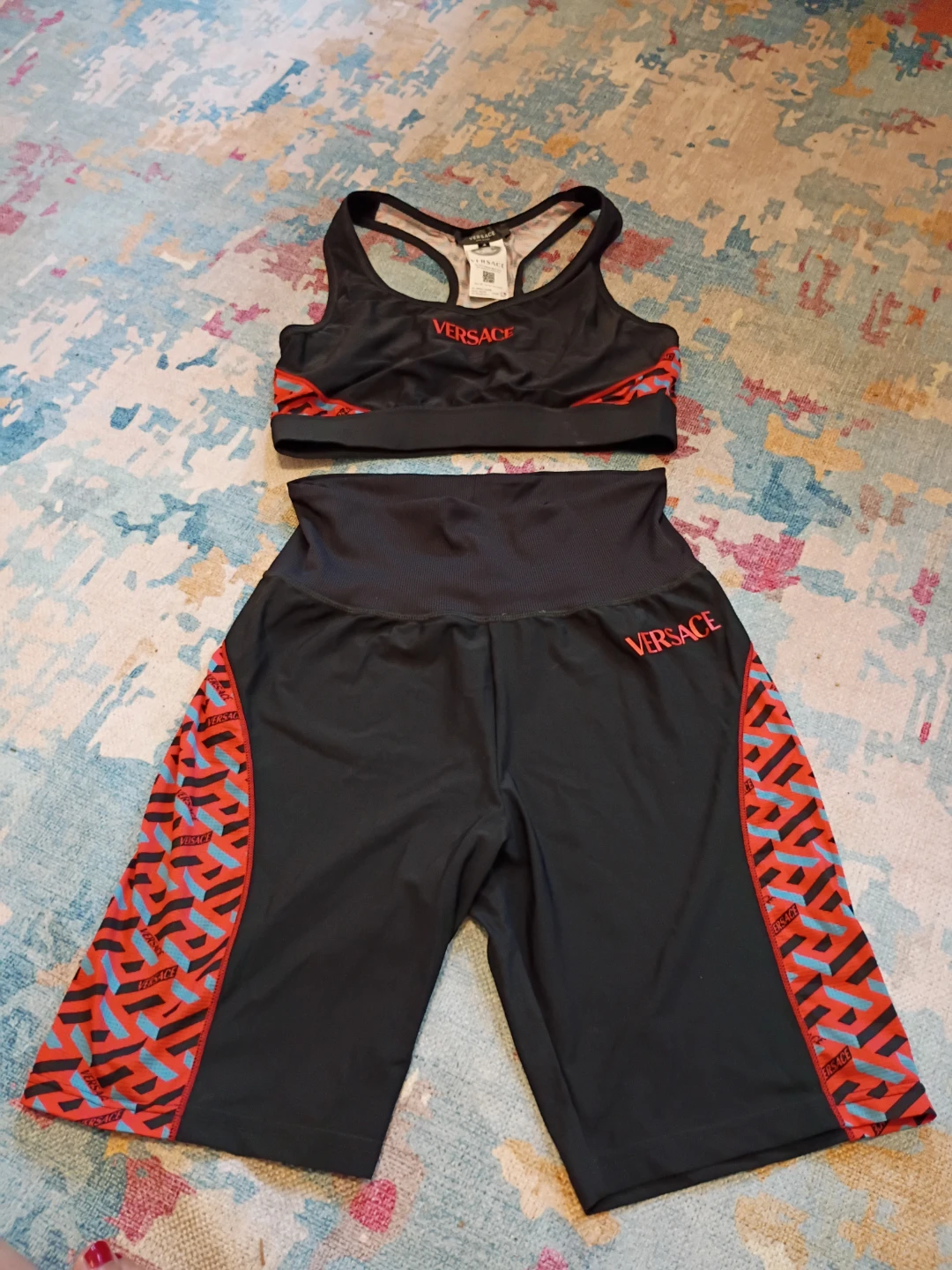 Versace Black & Red Athletic Set