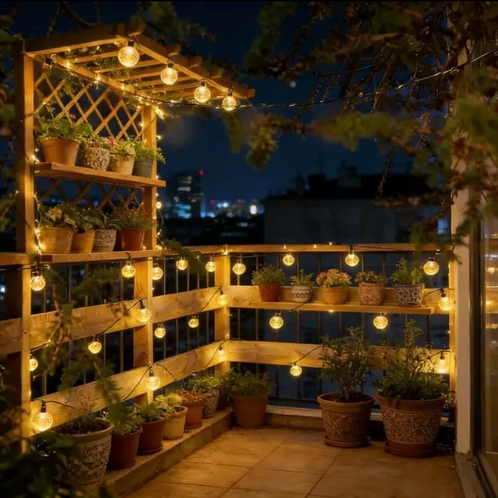 (BRAND NEW) 12m Solar String Lights with 100 Globe Bulbs