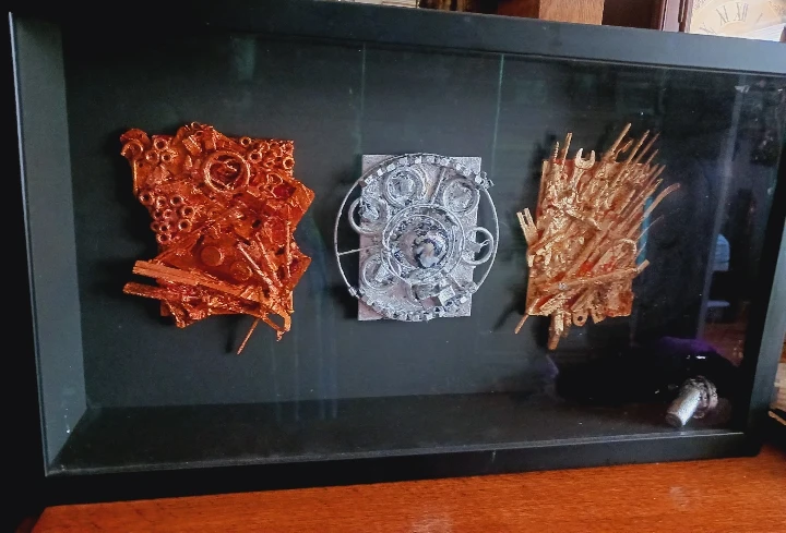 Modern Art Shadow Box Assemblage - photo 4