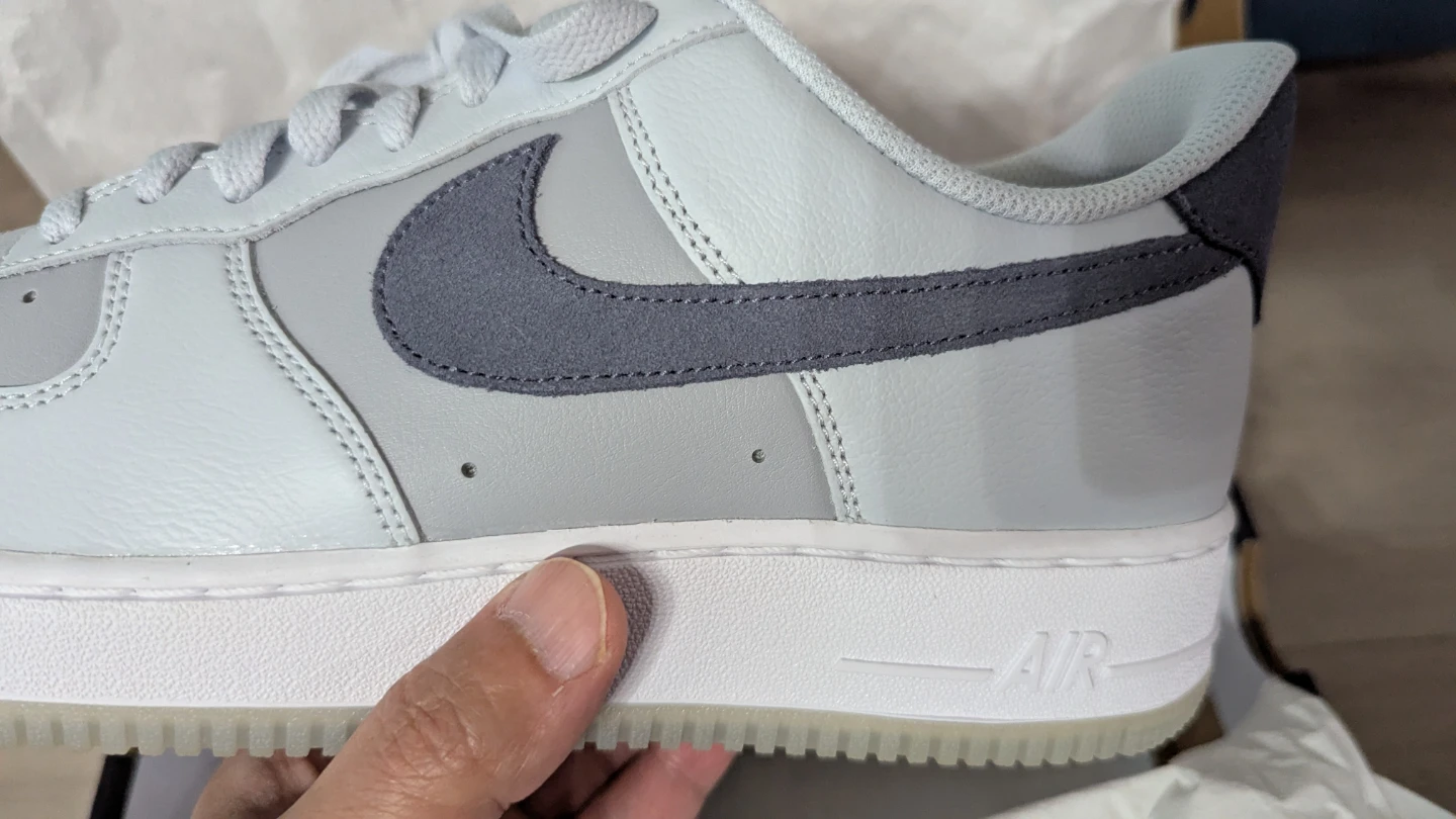 Nike Air Force 1 Low Grey White Sneakers Men's US 10