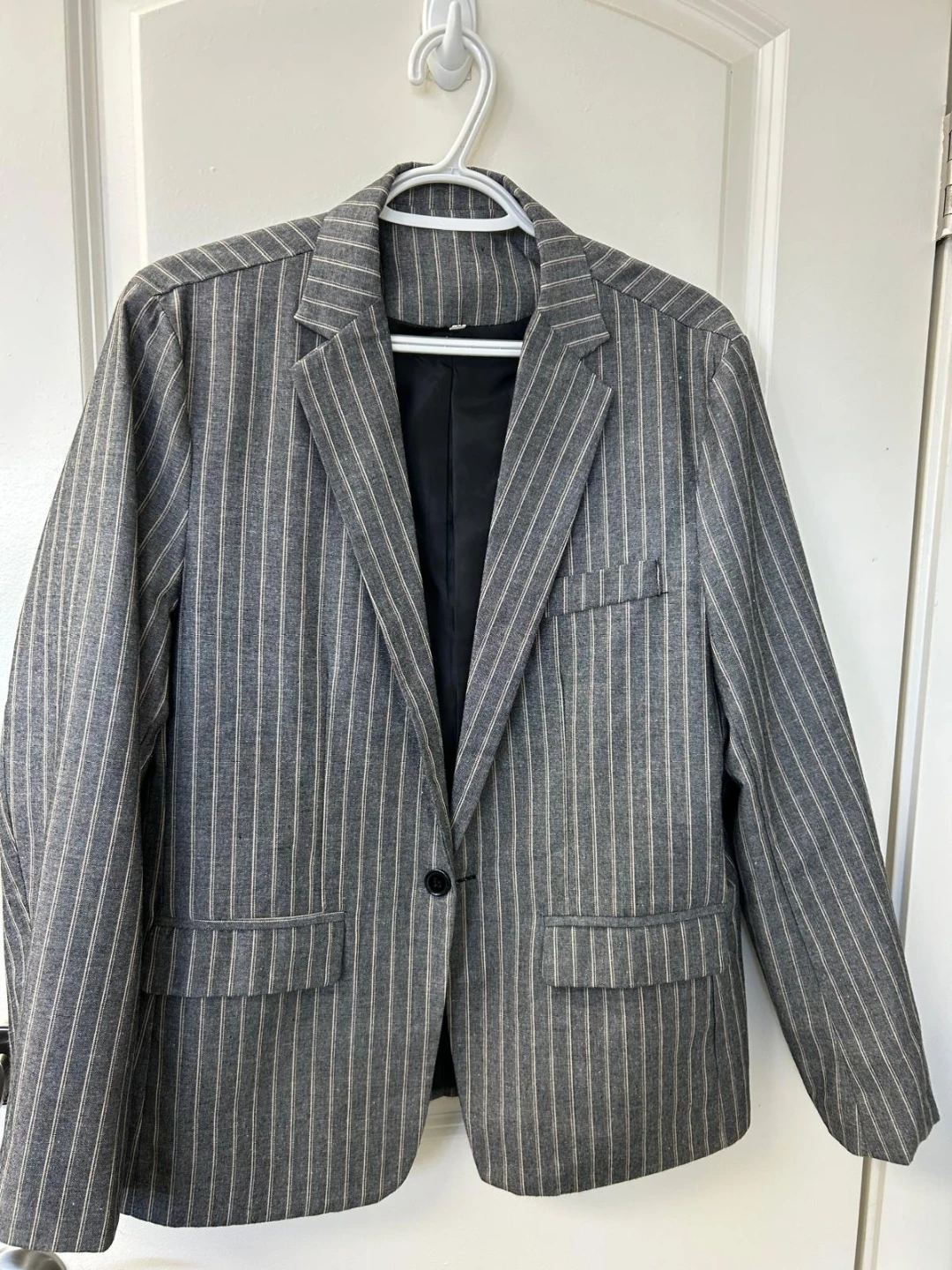 Grey Pinstripe Blazer - photo 2