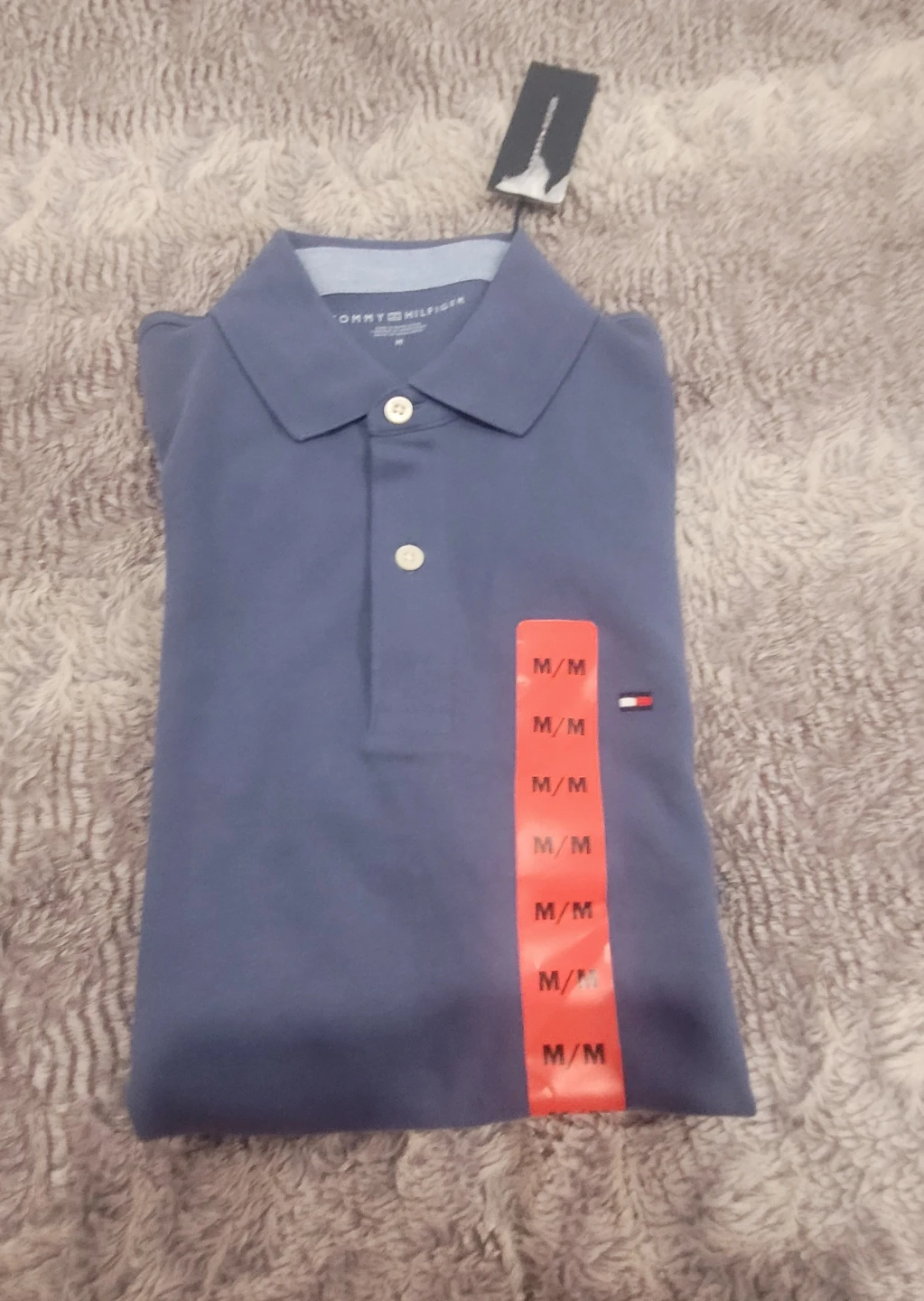 Tommy Hilfiger Men's Blue Polo Shirt - Medium