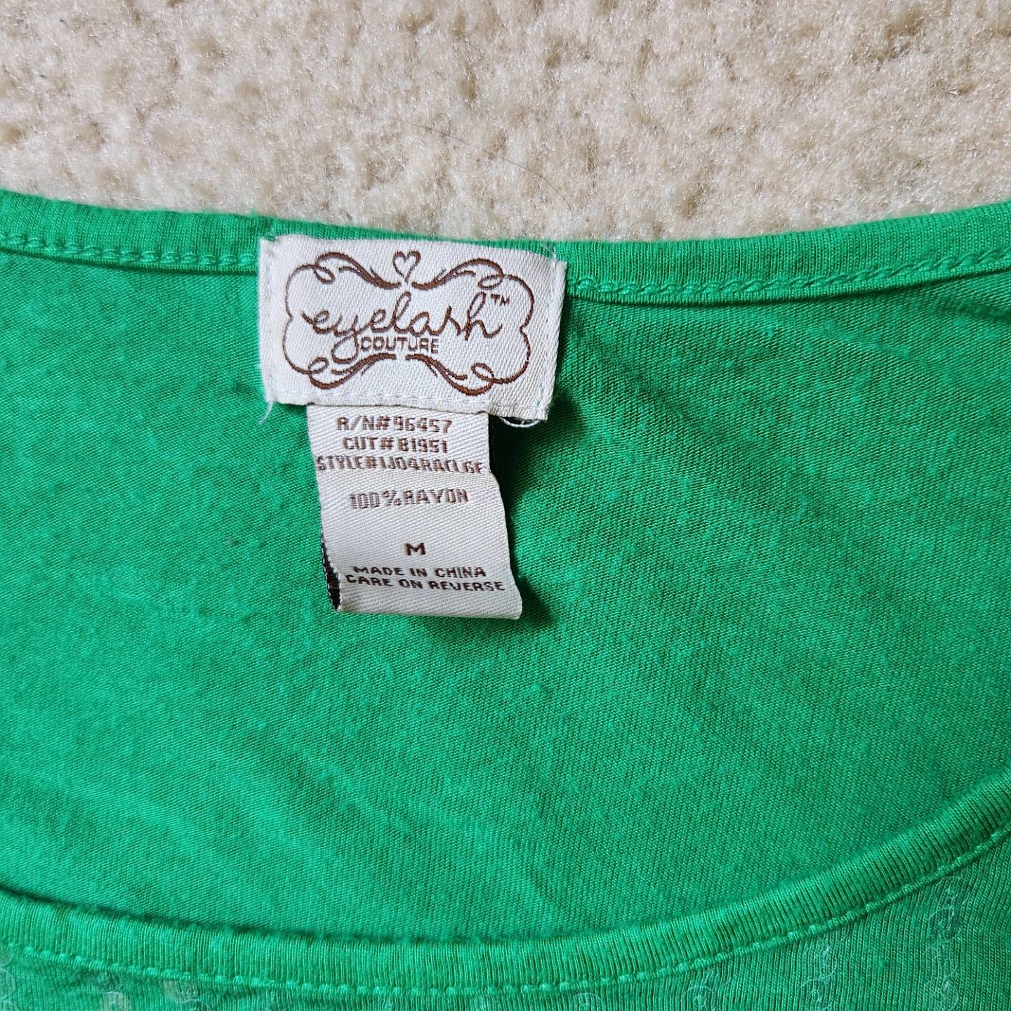 Eyelash Couture Green Cold Shoulder Sequin Top - Medium - photo 5