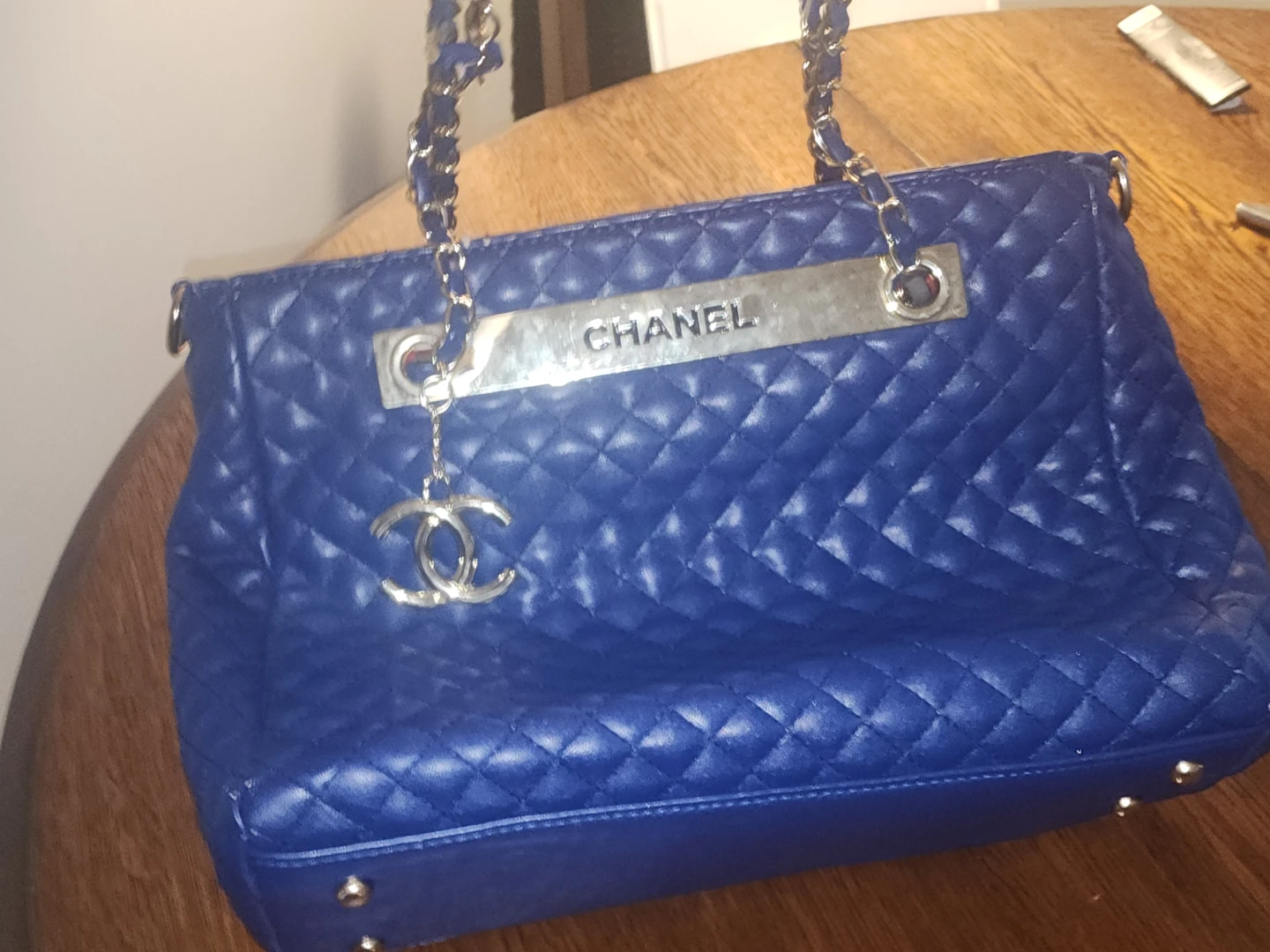 Blue Quilted Shoulder Bag - photo 2