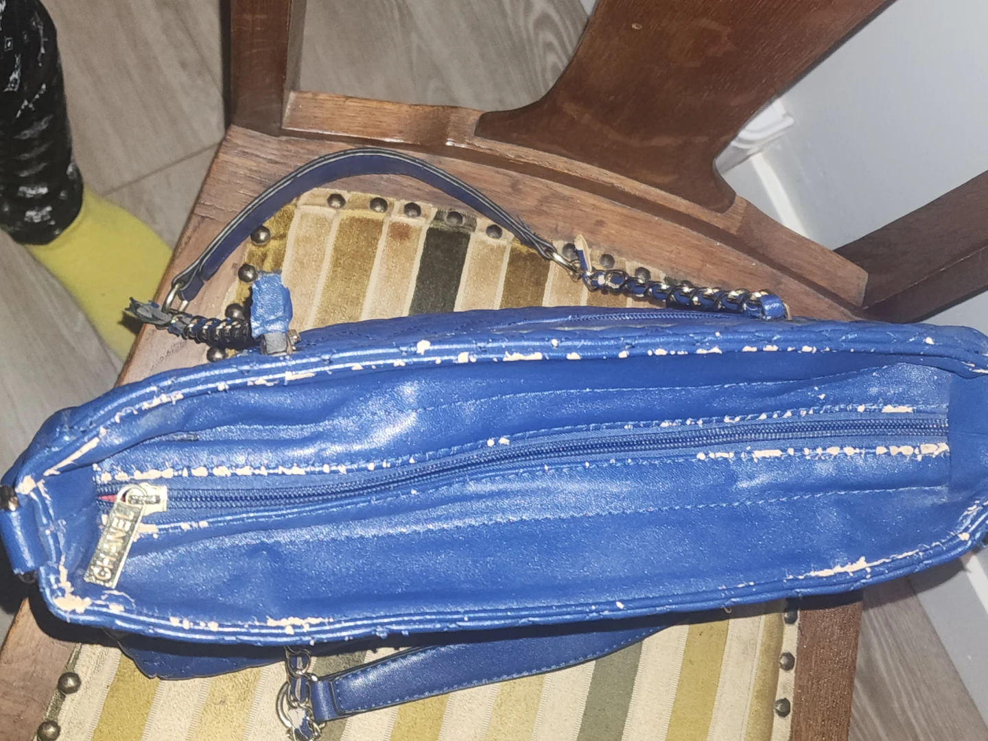 Blue Quilted Shoulder Bag - photo 3