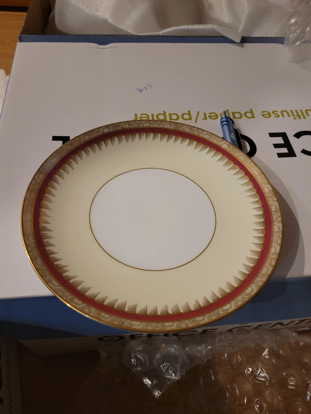 Antique Noritake Elberon China with Red and Gold Trim