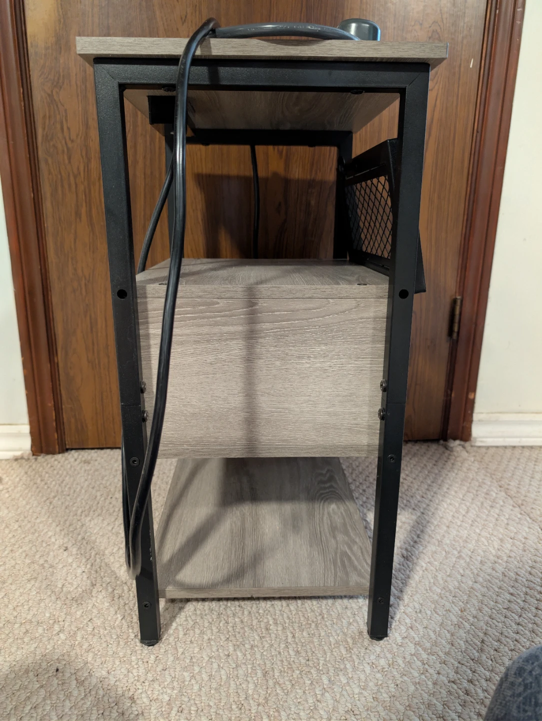 3-Tier End Table with Power Strip - photo 3