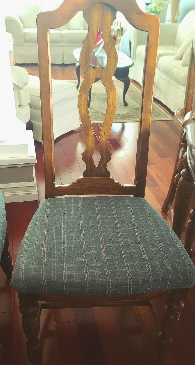 Wooden Dining Table with Chairs and China Cabinet - photo 4