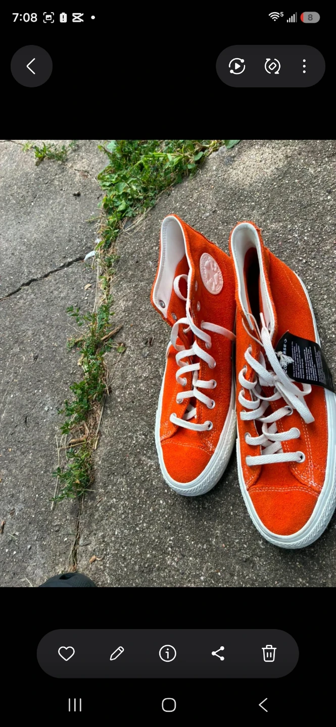 Orange Converse Chuck Taylor All Star High Top Sneakers - photo 3