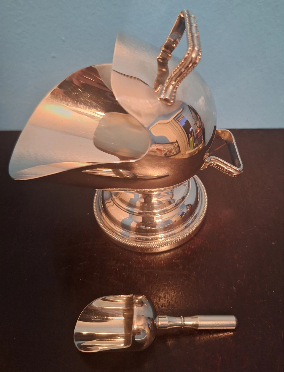 Antique/ Vintage 1920-1940s  Silvet Plated Sugar Scuttle England - photo 2