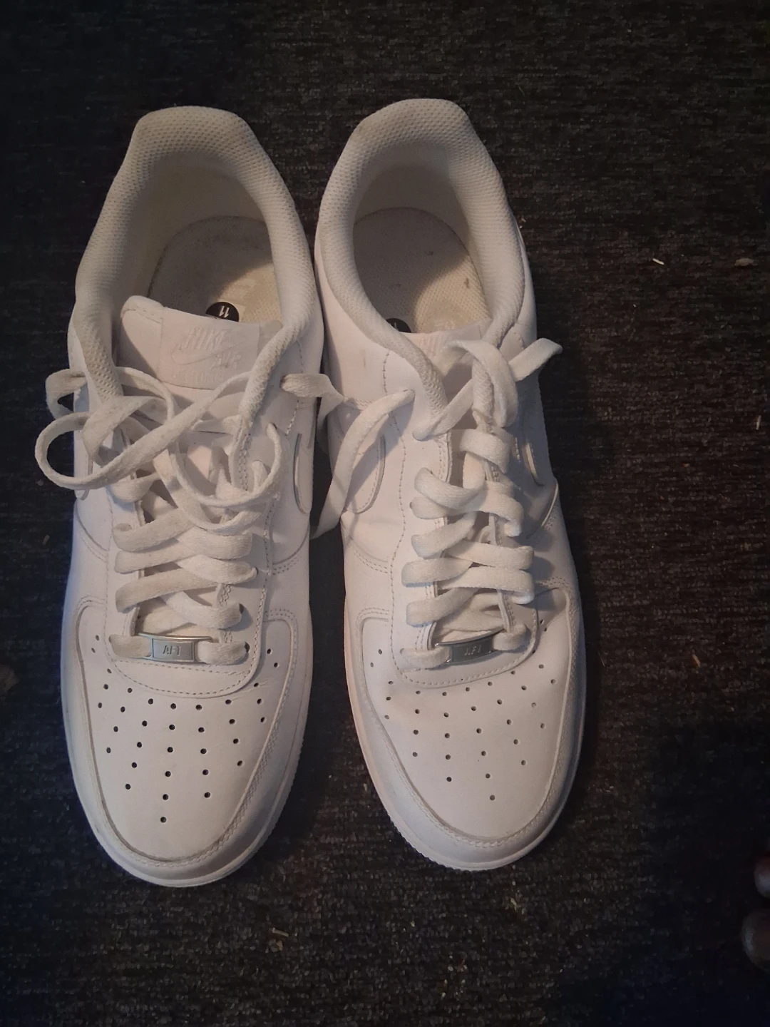 Nike Air Force 1 White Sneakers Size 11 - photo 2