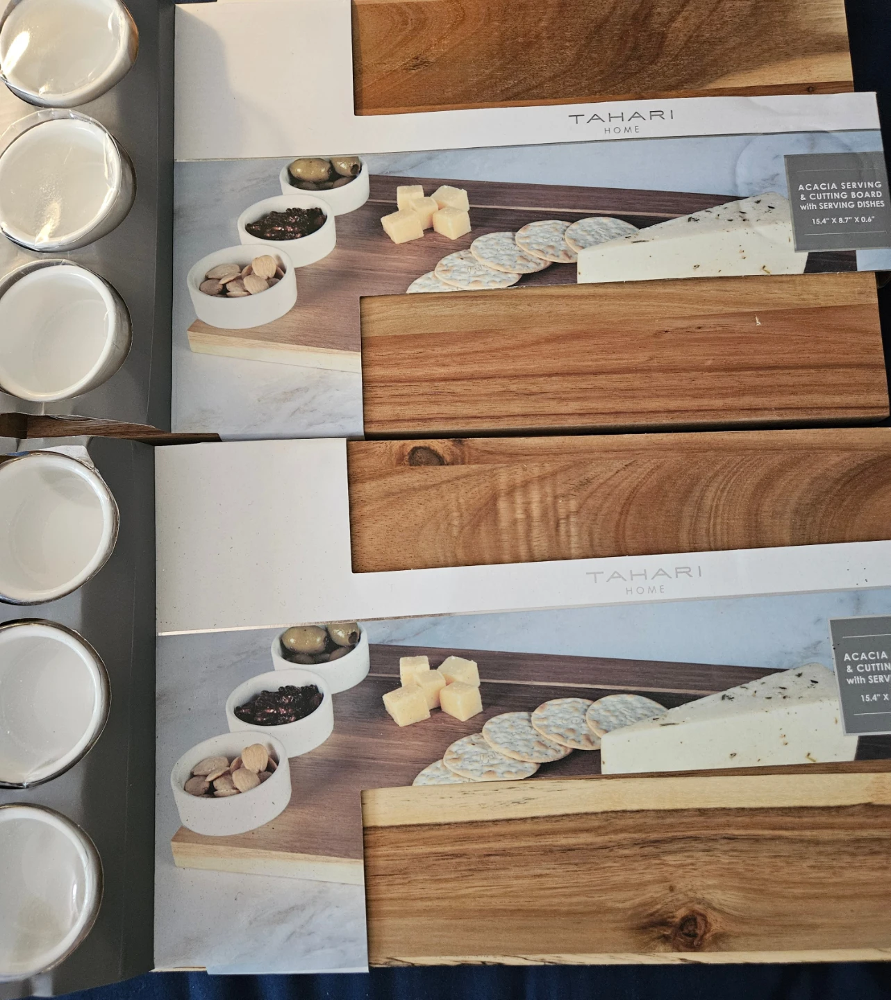 Tahari Home Acacia Serving & Cutting Board with Bowls - photo 5