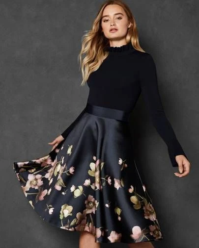 Ted Baker Seema Arboretum Knitted Bodice Dress - photo 2