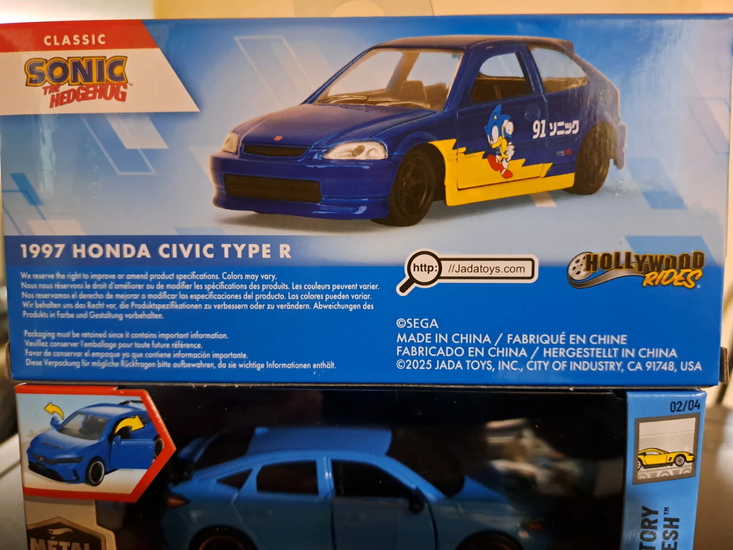 Hot Wheels/Jada, Honda Civic, Type R, 1997/2023 Sonic/Pull-back - photo 4