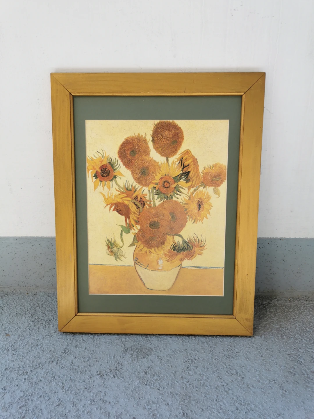 Framed Vincent Van Gogh Sunflowers Art Print