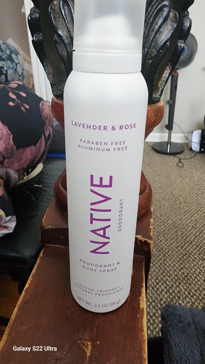 Native Lavender & Rose Deodorant & Body Spray 3.5 oz
