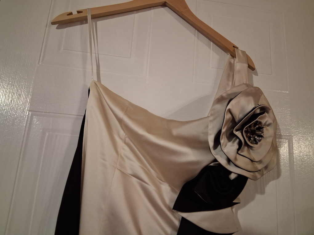 Women's One-Shoulder Cocktail Dress with Flower Accent - photo 3