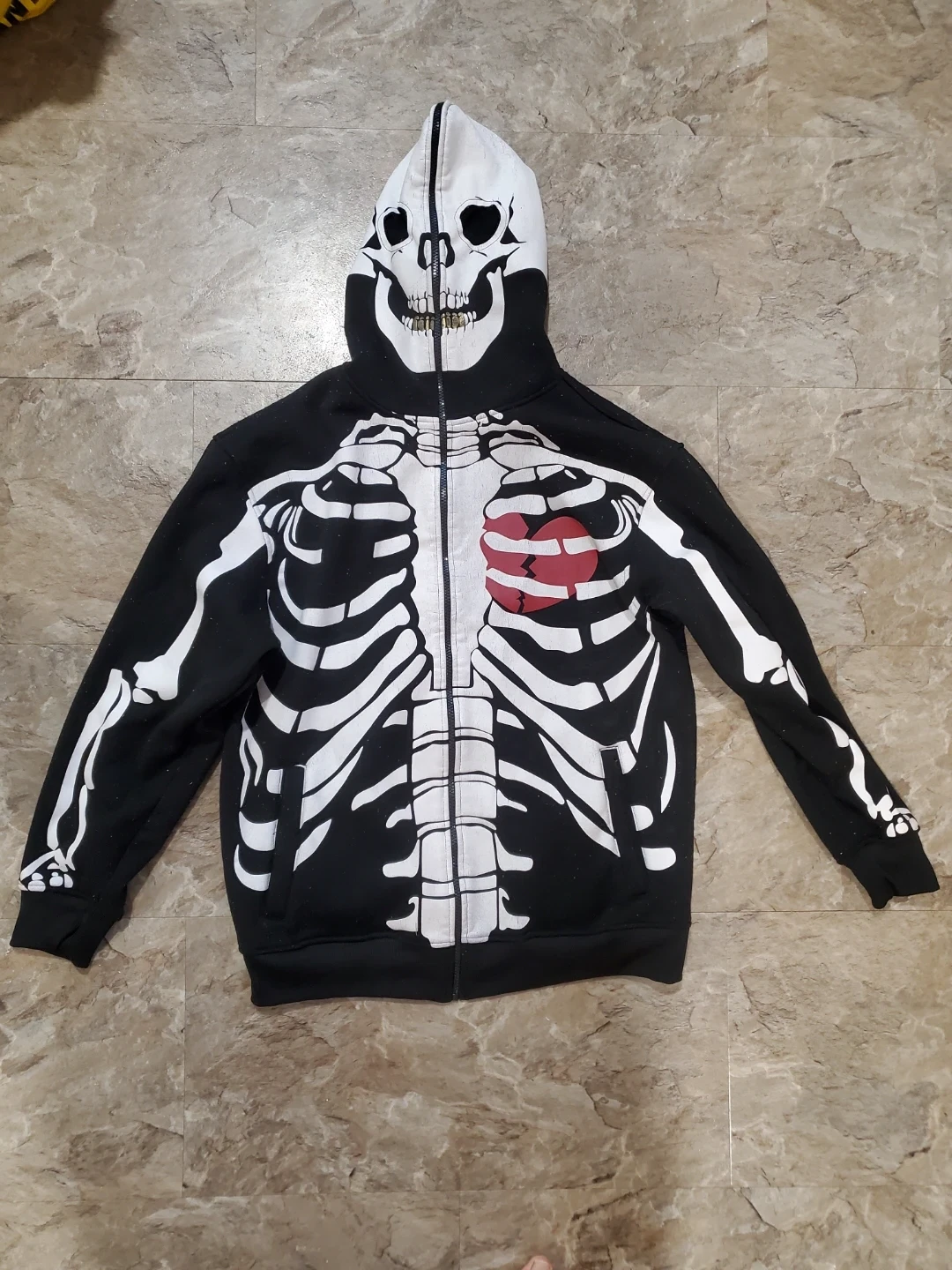 Mecca Jeans Co. Skeleton Zip-Up Hoodie