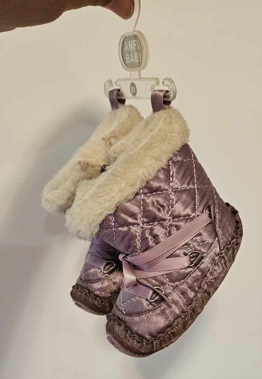 Anfu Baby Purple Quilted Boots - 6M