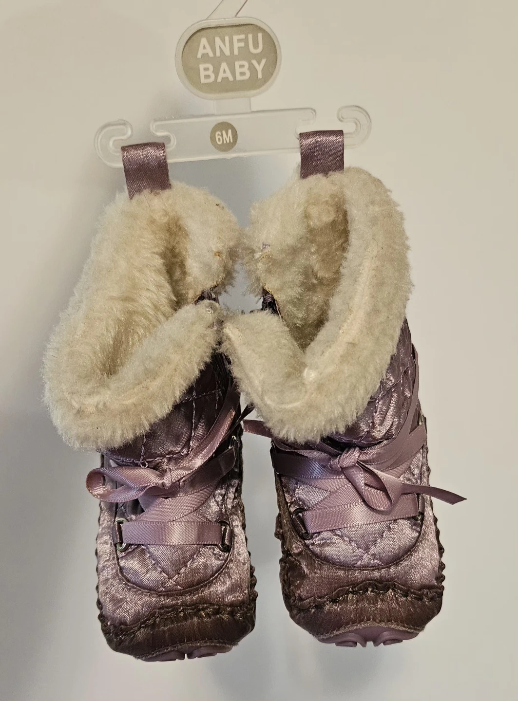Anfu Baby Purple Quilted Boots - 6M - photo 2