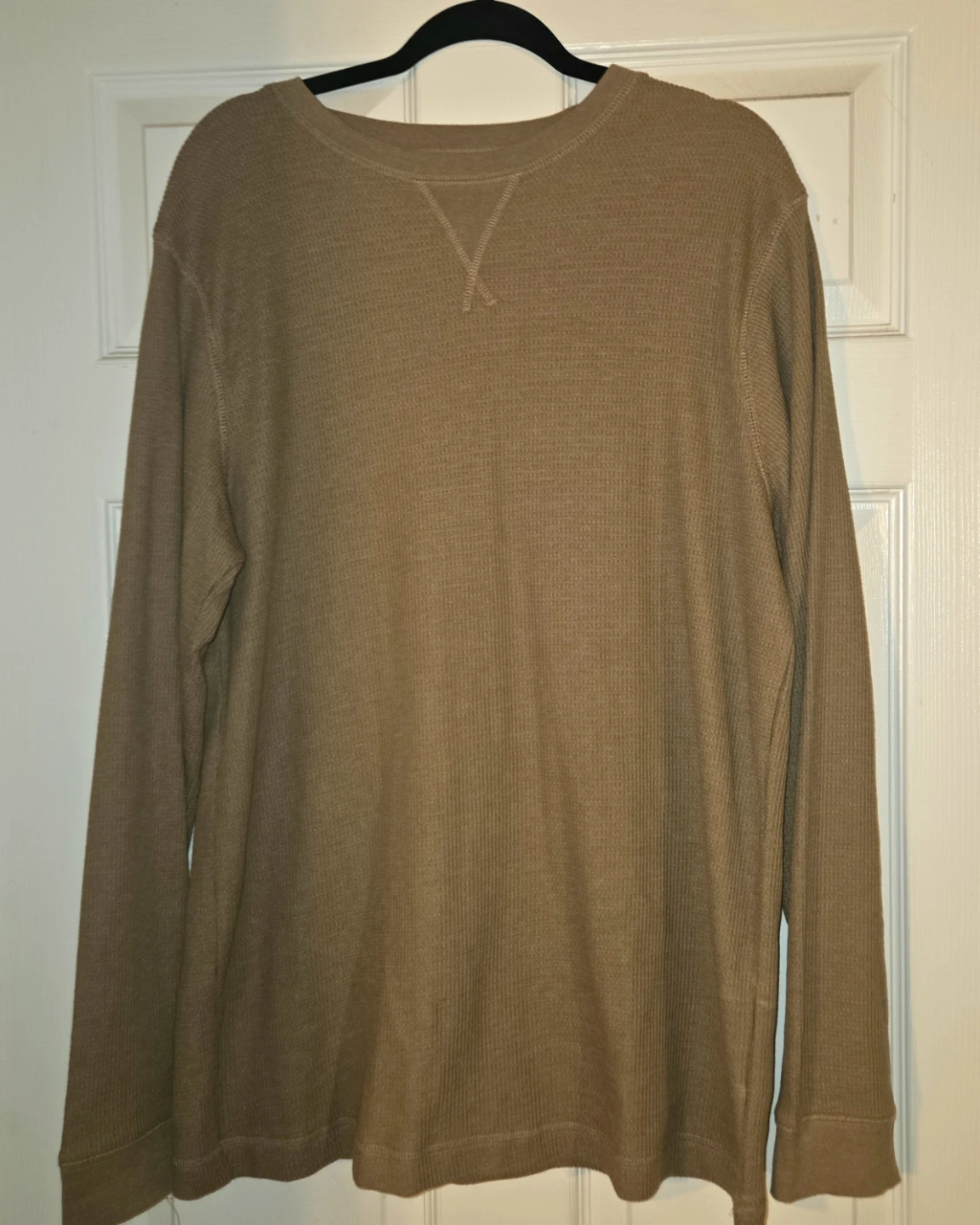 Men's XL Thermal brown long sleeve shirt
