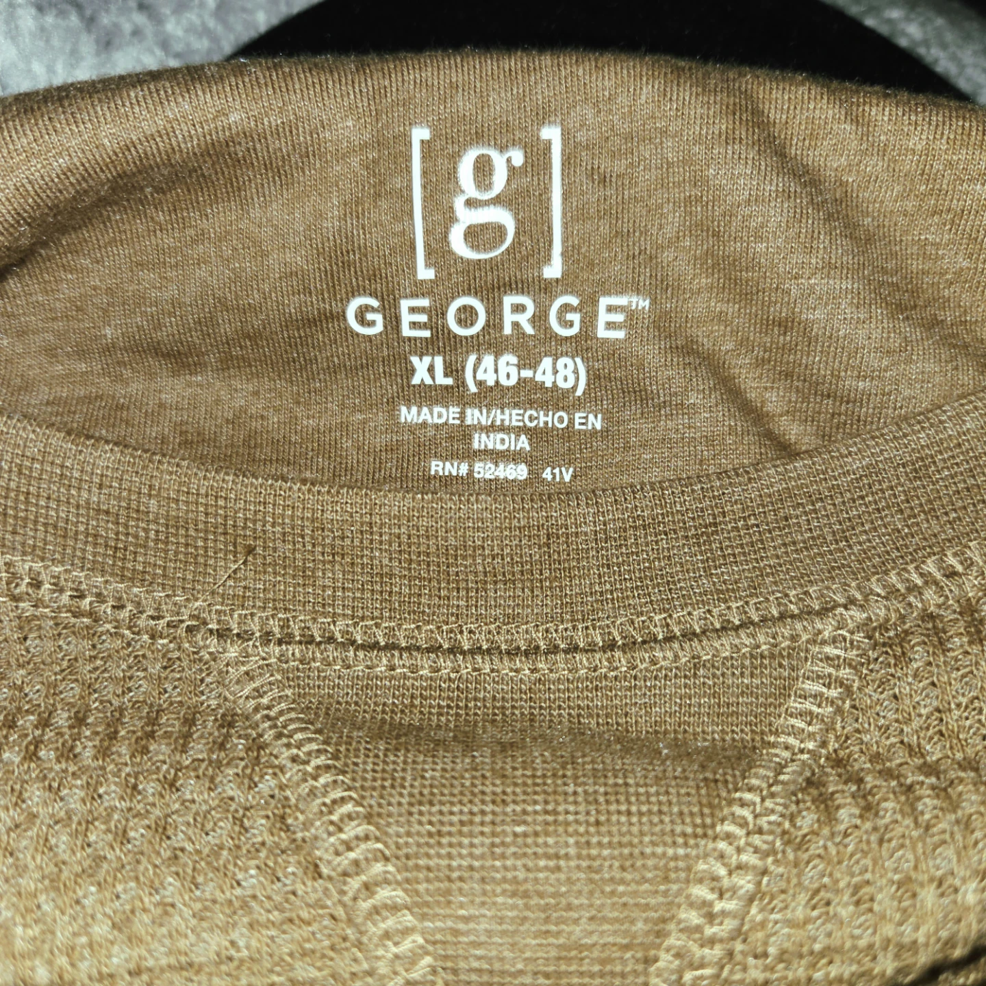 Men's XL Thermal brown long sleeve shirt - photo 3