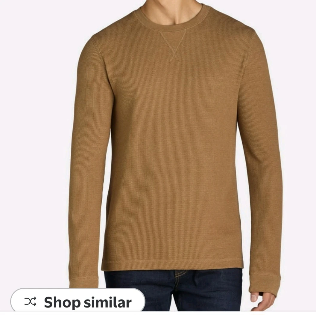 Men's XL Thermal brown long sleeve shirt - photo 4