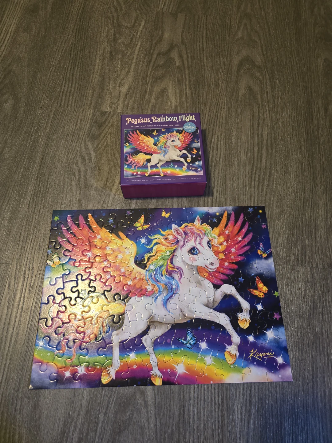 Set of 2 - 100 Piece Glitter Unicorn Puzzle - photo 3