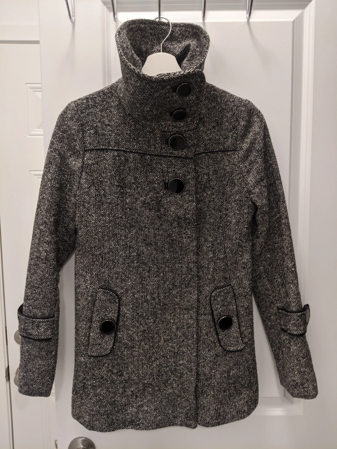 Soia & Kyo Tweed Wool Blend Peacoat Jacket - photo 3