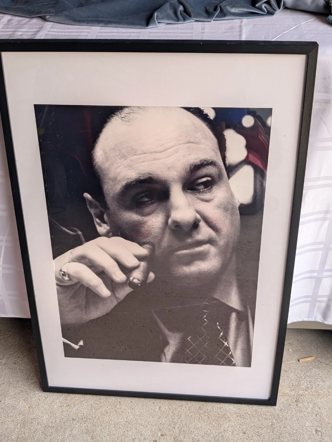 Framed Black and White Portrait Print