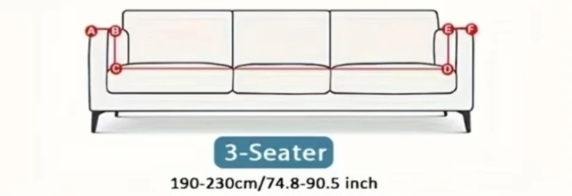 Red 3 Seater Sofa Cover - photo 2