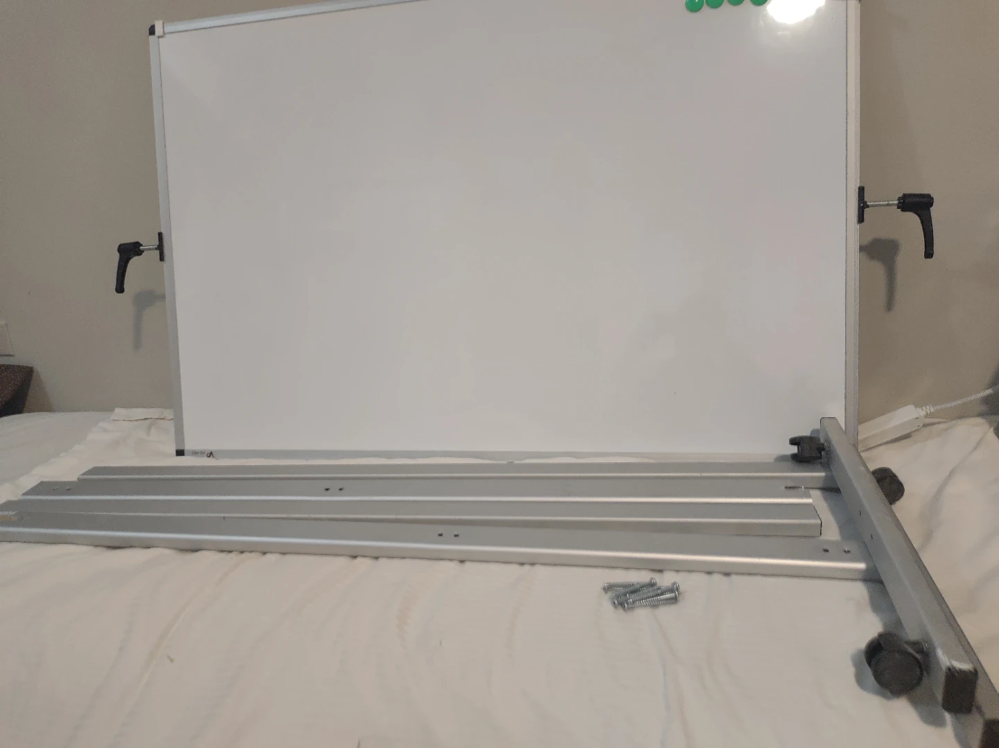 Whiteboard two-sided with stand