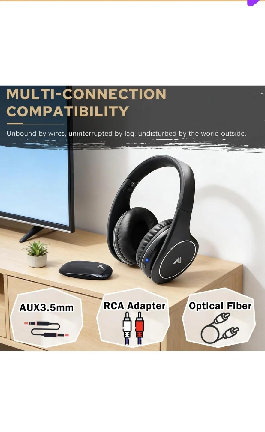 New Wireless TV Headphones for Seniors & Hearing Impaired, - photo 2
