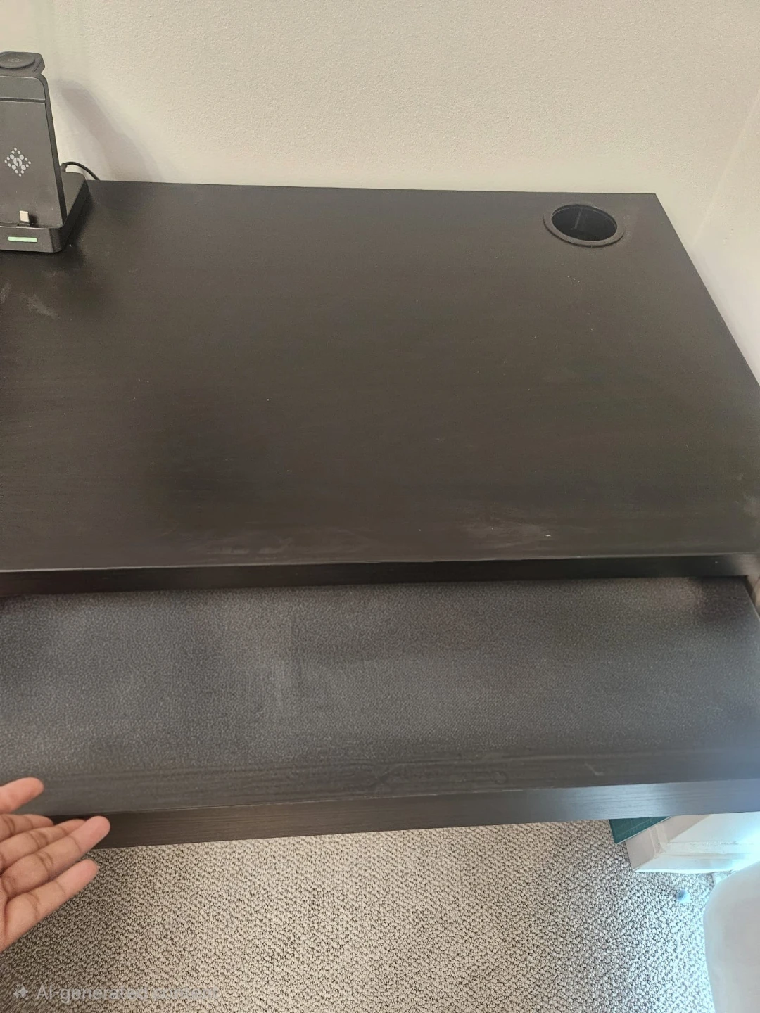 IKEA MICKE Desk with Drawer - Black-Brown - photo 2