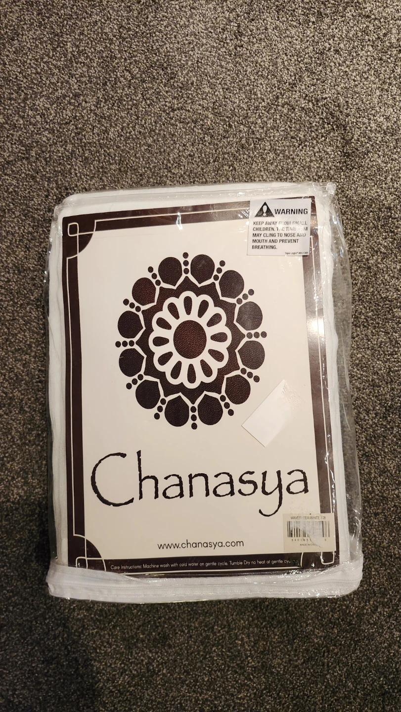 Chanasya Wavesheer White Curtains
