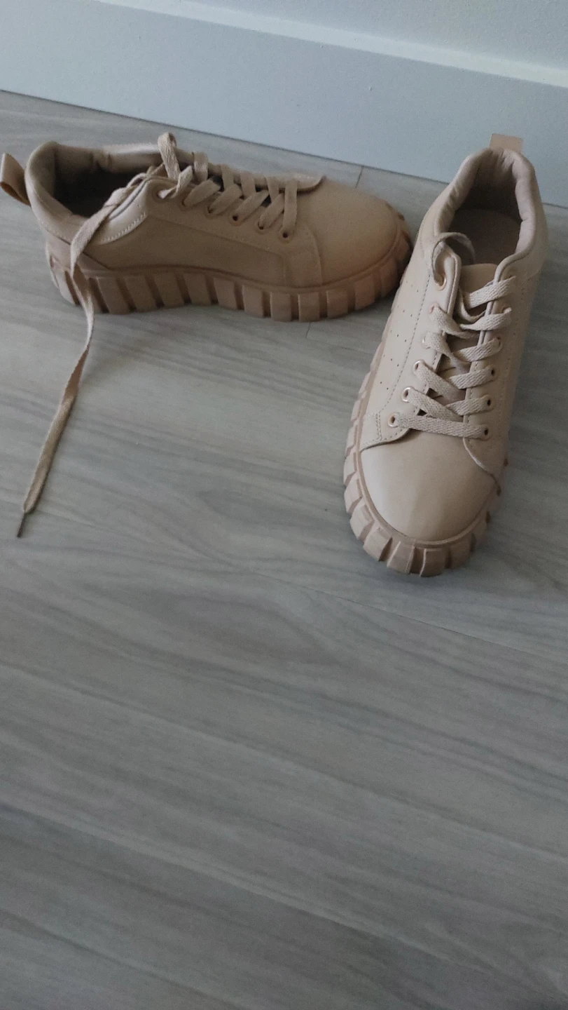 Women's Tan Platform Sneakers - photo 3