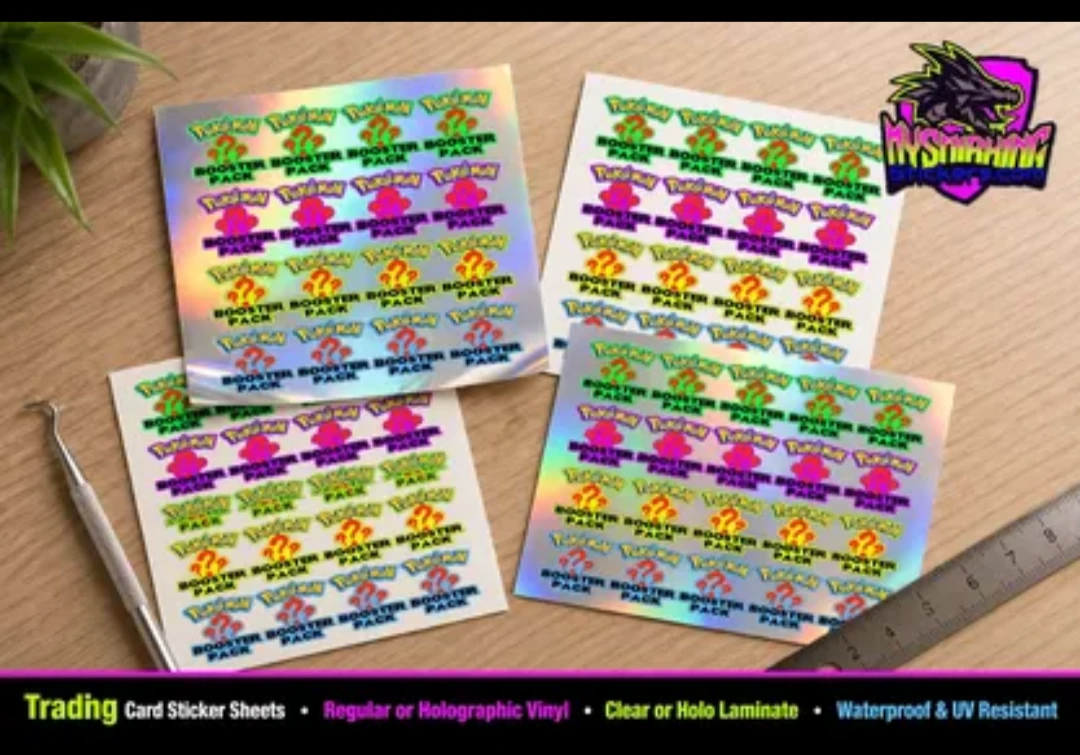 Pokemon Mystery Booster Pack Seals - Vinyl Decals