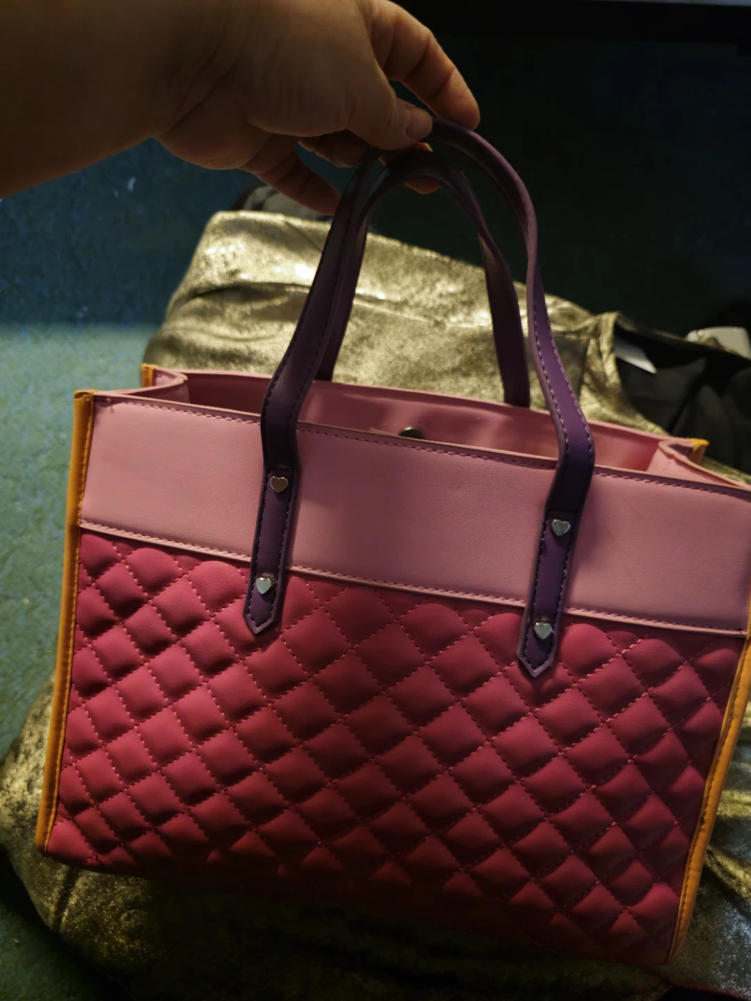 Betsey Johnson Quilted Pink Handbag - photo 3