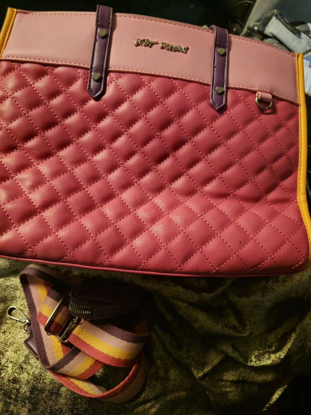 Betsey Johnson Quilted Pink Handbag - photo 4