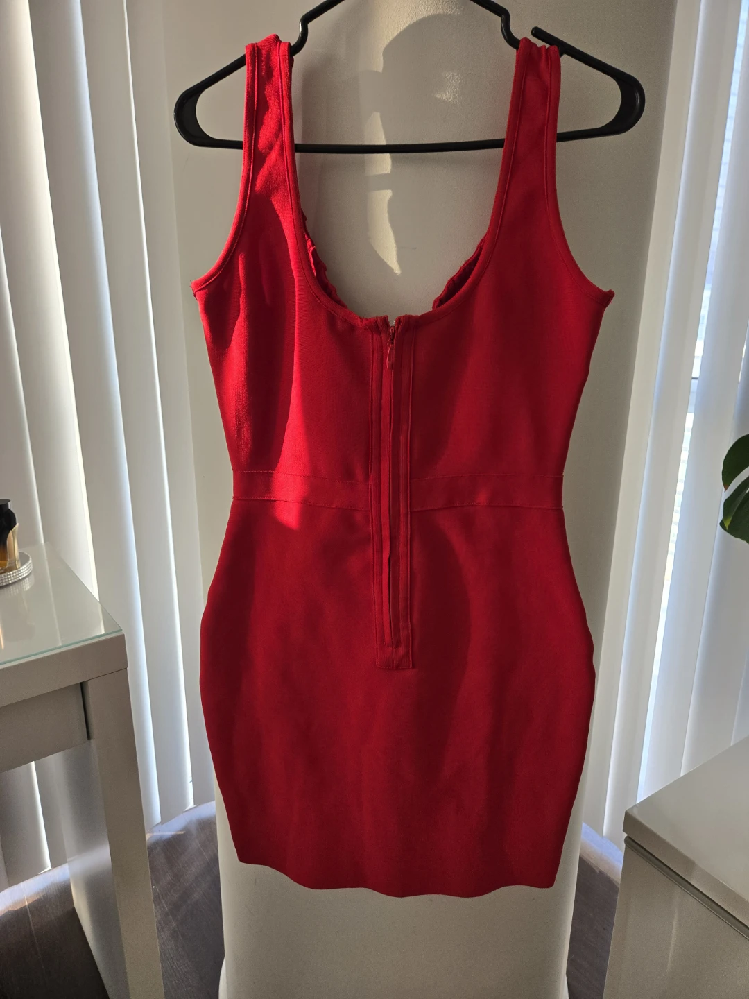 Fashion Nova Red Lace-Up Bandage Dress - photo 4
