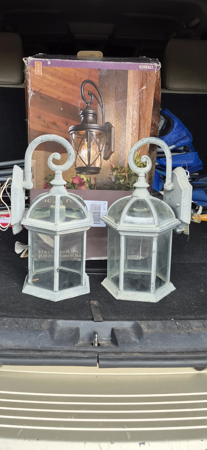Allen + Roth Castine Wall Lantern Sconces (2-Pack)