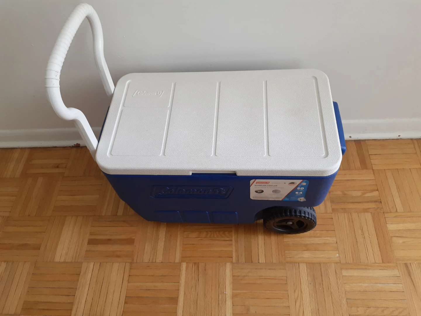 Coleman Wheeled Cooler 50 Quart Blue