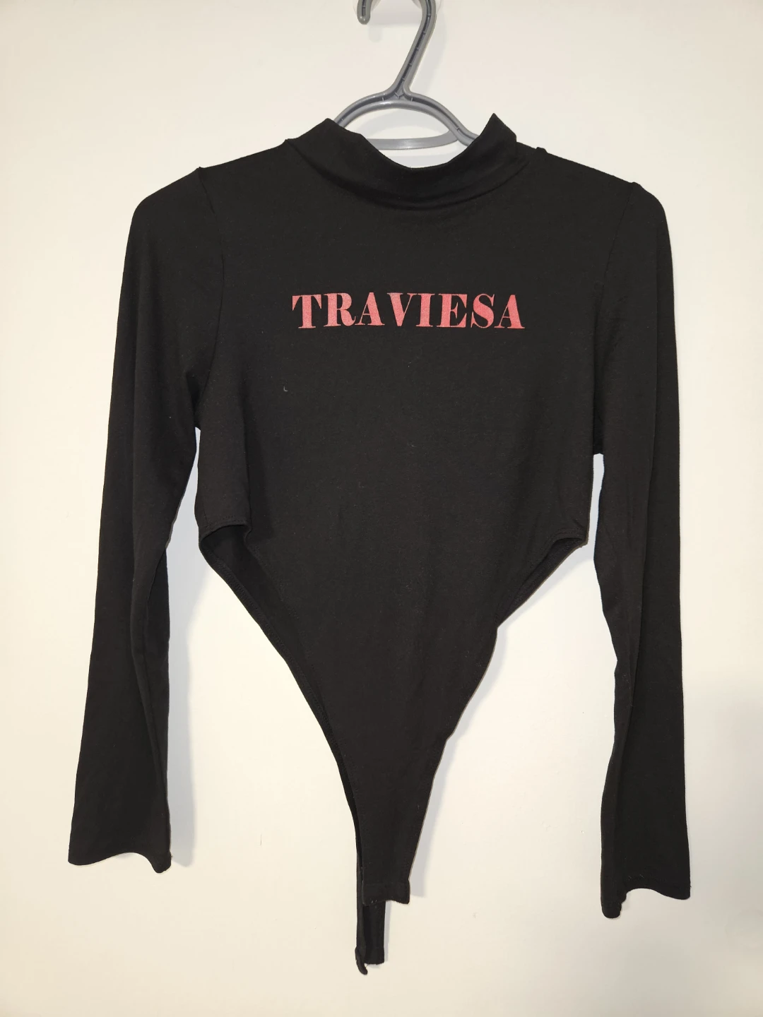 Fashion Nova Black Long Sleeve Bodysuit Medium