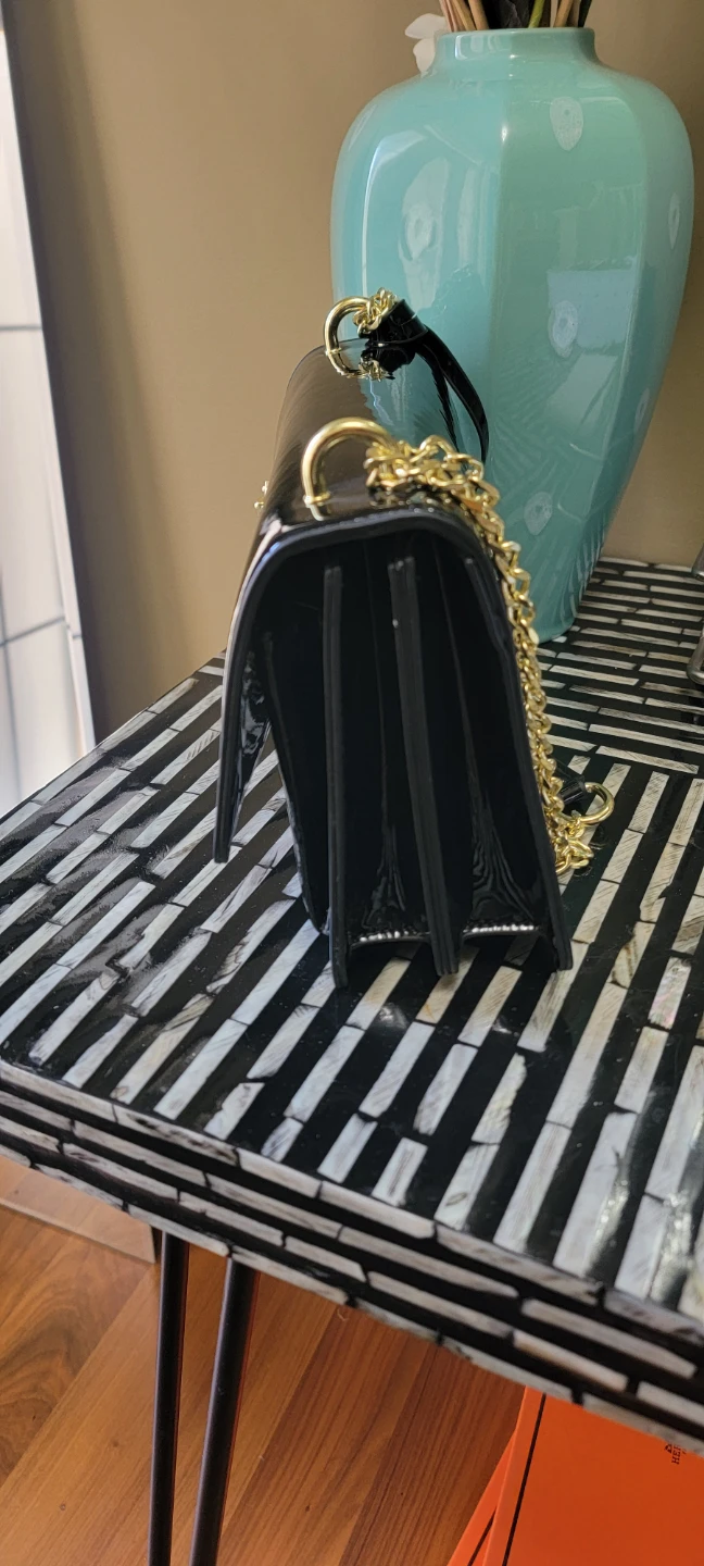 Saint Laurent Black Patent Leather Chain Shoulder Bag - photo 4