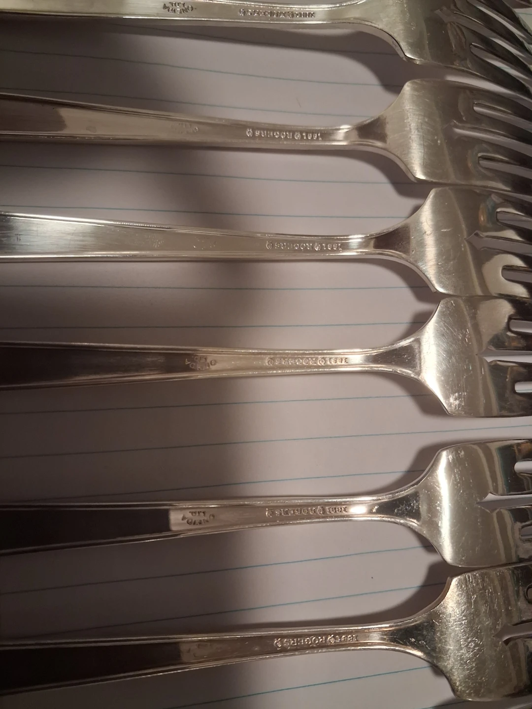 Set of 8 Silver Plated Forks - Oneida - photo 2