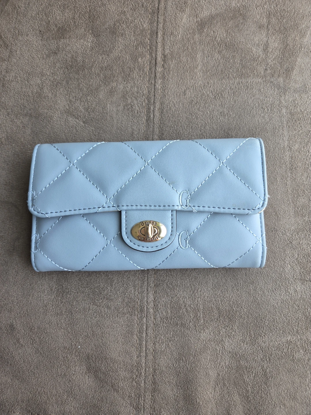 Light Blue Quilted Wallet