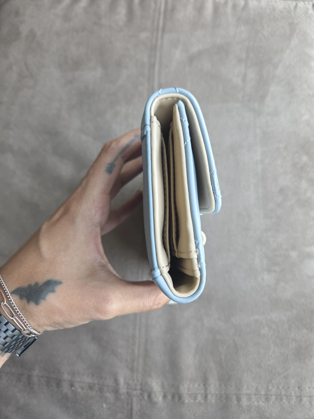 Light Blue Quilted Wallet - photo 3